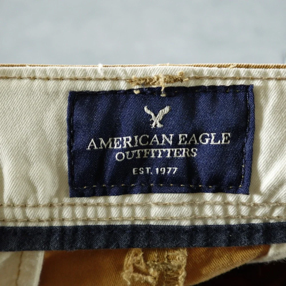 American Eagle Pants Mens 30x32 Khaki Original Straight Leg Cotton Chinos